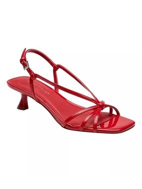 Marc Fisher New Raveny Strappy Kitten Heel Sandals in Red